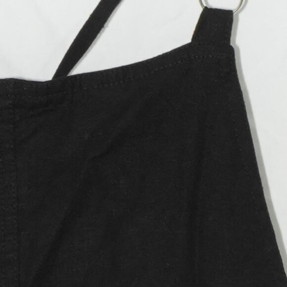 LNC Torrid Size 0 Linen Black Bibs Romper Adjustable Straps Shorts 3.5” Inseam - Picture 2 of 4